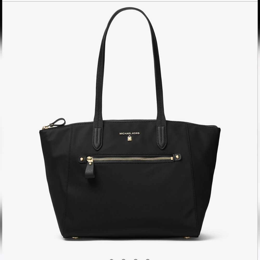 Michael Kors Kelsey Medium Nylon Tote Bag Black